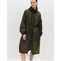 M&S Stormwear Hooded Packaway Raincoat Dark Khaki