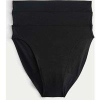 M&S 3 Pack No VPL Period Bikini Knickers Black