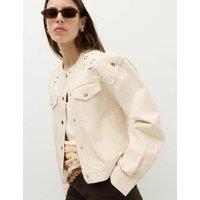 M&S Cutwork Denim Trucker Jacket Ecru