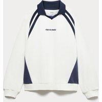 M&S x club de padel Cotton Rich Sweatshirt (6-16 Yrs) Ivory Mix