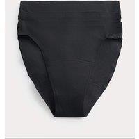 M&S 3 Pack No VPL Period High Leg Knickers Black