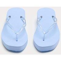 M&S Wedge Flatform Flip Flops Cornflower