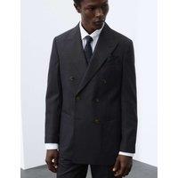 Autograph Tailored Fit Wool Blend Suit Jacket Navy
