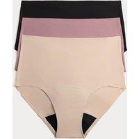 M&S 3 Pack Heavy Absorbency No VPL Period Full Briefs Black Mix