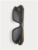 Autograph Chunky Square Frame Polarised Sunglasses Olive