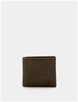 Faux Leather Textured Bi-Fold Wallet