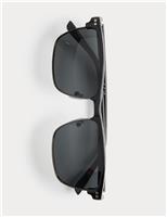 M&S Metal mix Polarised Sunglasses Brown