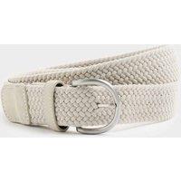 Autograph Suede Stretch Web Woven Belt Ecru