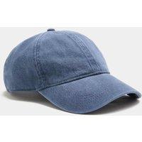 M&S Pure Cotton Washed Baseball Cap Mid Blue
