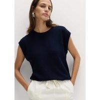 M&S Muscle Knitted Vest with Linen Midnight