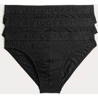 Autograph 3 Pack Supima Cotton Modal Secret Support Briefs Black
