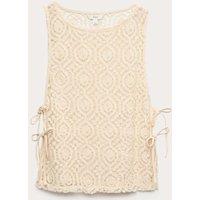 M&S Open Textured Tie Side Sleeveless Beach Top Neutral