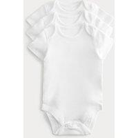 M&S 3 Pack DreamSkin Short Sleeve Bodysuit (5lbs-3 Yrs) White