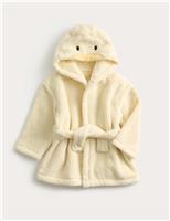 M&S Pure Cotton Duck Hooded Robe (0-36 Mths) Yellow