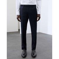 Autograph Tailored Fit Wool Blend Suit Trousers Navy