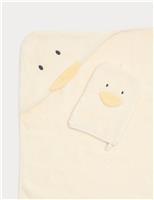 Pure Cotton Duck Towel and Mitt Set