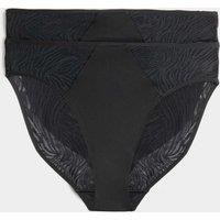 Body by M&S 2 Pack Body Lace High Leg Knickers Black