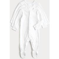 M&S 3 Pack DreamSkin Sleepsuits (5lbs-3 Yrs) White