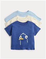 3 Pack Pure Cotton Seaside Animal Tops (0-5 Yrs)