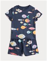 Pure Cotton Fish Pyjamas (1-8 Yrs)