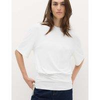 M&S Drape Waisted T-Shirt Soft White