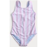 M&S Striped Swimsuit (2-8 Yrs) Light Pink Mix