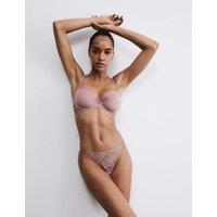 Rosie Nolana Lace Tanga Brazilian Knickers Praline