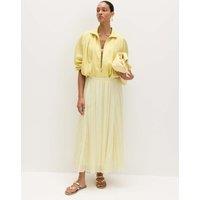 M&S Textured Midaxi Circle Skirt Yellow