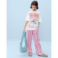 M&S Pure Cotton Al Fresco Paradiso T-Shirt (6-16 Yrs) Ecru Mix