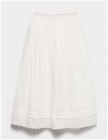 Pure Cotton Pin Tuck Maxi Skirt (6-16 Yrs)