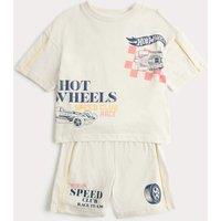 M&S Pure Cotton Hot Wheels Pyjamas (1-8 Yrs) Ecru