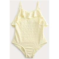M&S Frill Broderie Swimsuit (2-8 Yrs) Light Citrus