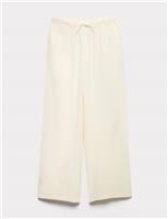 Wide Leg Trousers with Linen (6-16 Yrs)
