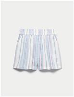 Pure Cotton Striped Shorts (6-16 Yrs)