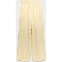M&S Wide Leg Trousers with Linen (6-16 Yrs) Pale Yellow