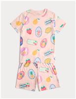 M&S Pure Cotton Fruit Pyjamas (1-16 Yrs) Multi