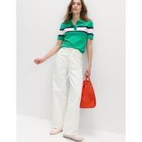 M&S Drawstring Wide Leg Jeans Soft White