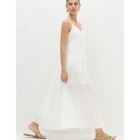 M&S Textured Dobby Maxi Beach Dress Soft White