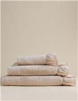 Pure Cotton Ruffle Towel with Linen Border