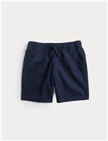 M&S Cotton Rich Pull On Shorts (2-8yrs) Mocha