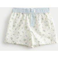 M&S Pure Cotton Floral Pyjama Shorts (6-16 Yrs) White Mix