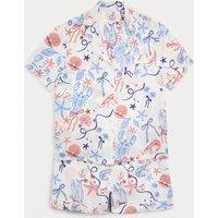 M&S Satin Shell Short Pyjamas (6-16 Yrs) Multi