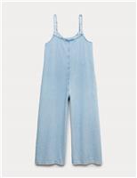 Denim Twill Wide Leg Jumpsuit (6-16 Yrs)