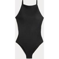 M&S Bonded High Neck Swimsuit Black