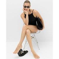 M&S Bonded High Neck Swimsuit Black