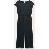 M&S Floral Crinkle Wide Leg Jumpsuit (6-16 Yrs) Black