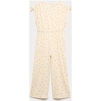 M&S Floral Crinkle Wide Leg Jumpsuit (6-16 Yrs) Ecru Mix
