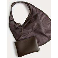 M&S Large Mesh Moon Shoulder Bag Bitter Chocolate