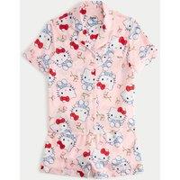 M&S Hello Kitty Satin Pyjamas (6-16 Yrs) Light Pink Mix