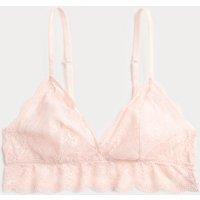 M&S Jasmine Lace Non Wired Longline Bralette (A-E) Soft Coral